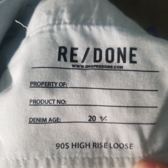 Re/done 90S HIGH RISE LOOSE, BLUE HAZE  Size 29 dark and light color - Picture 14 of 15